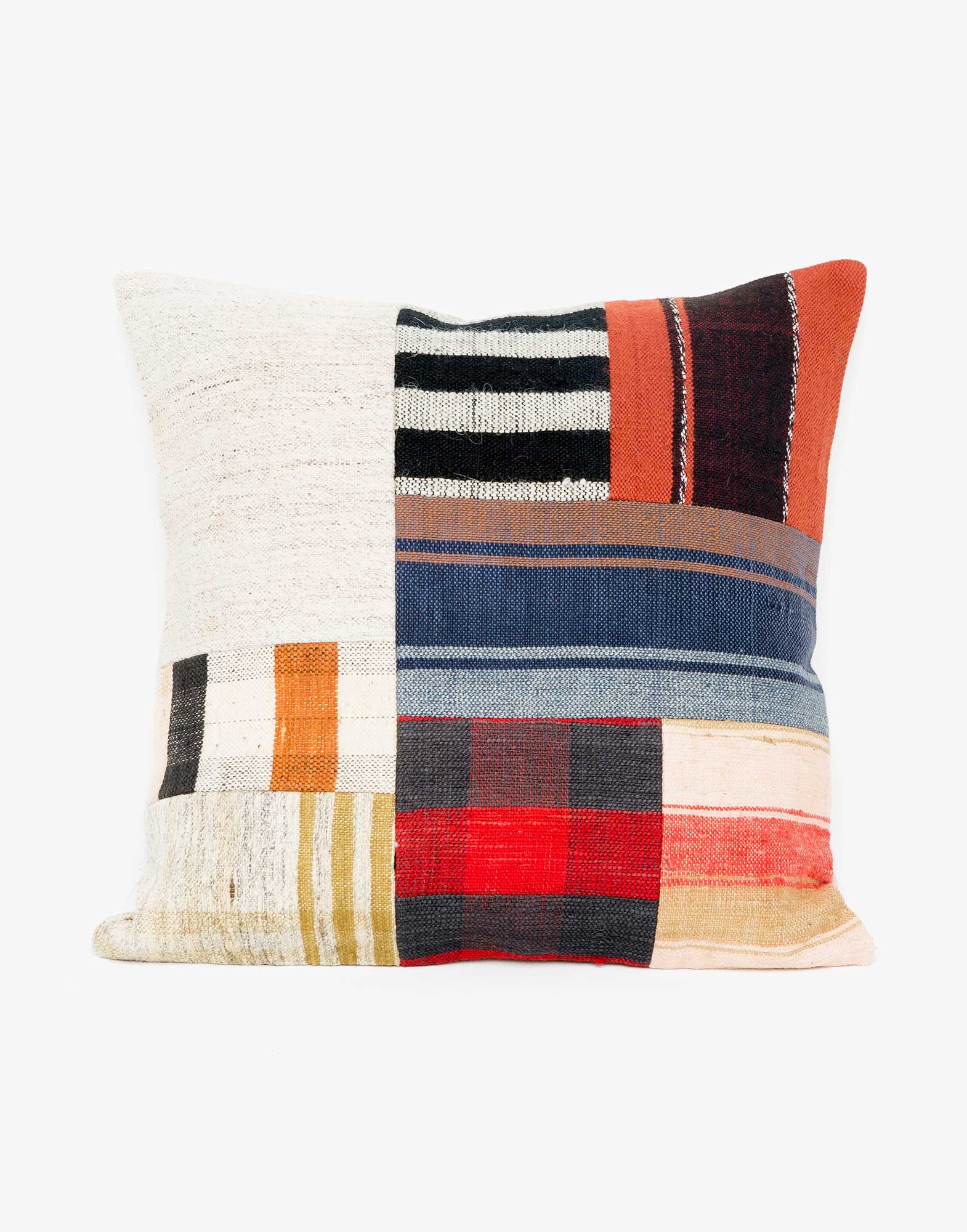 Handwoven Vintage Kilim Patchwork Pillow