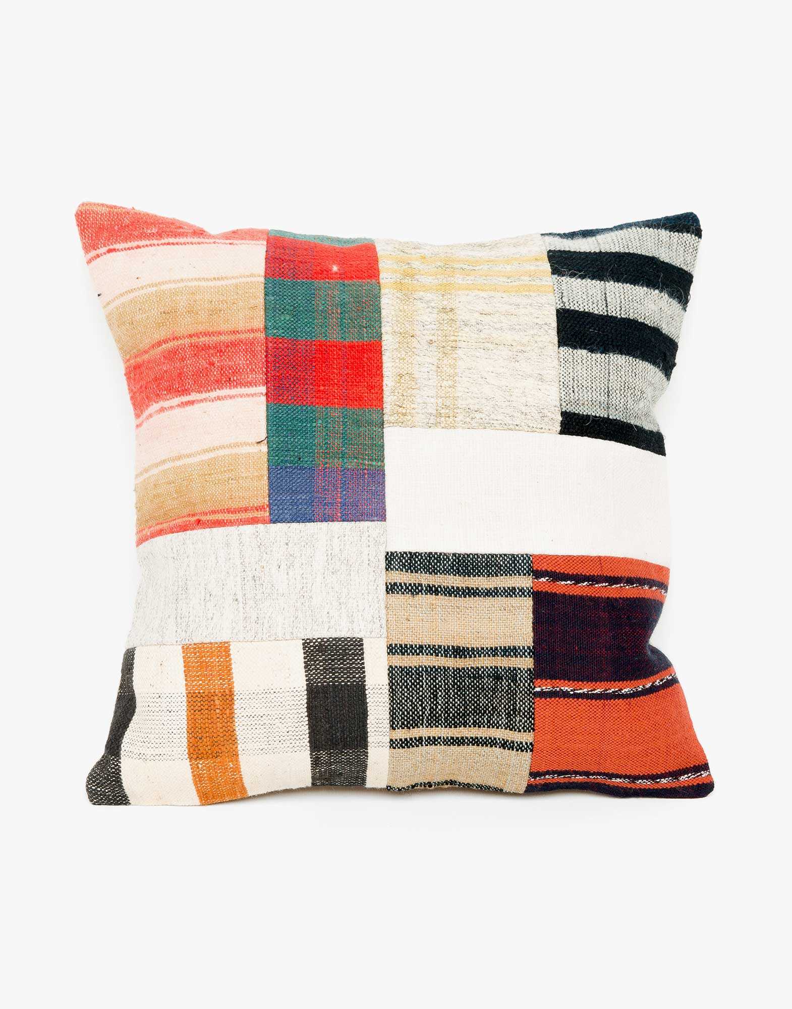 Handwoven Vintage Kilim Patchwork Pillow