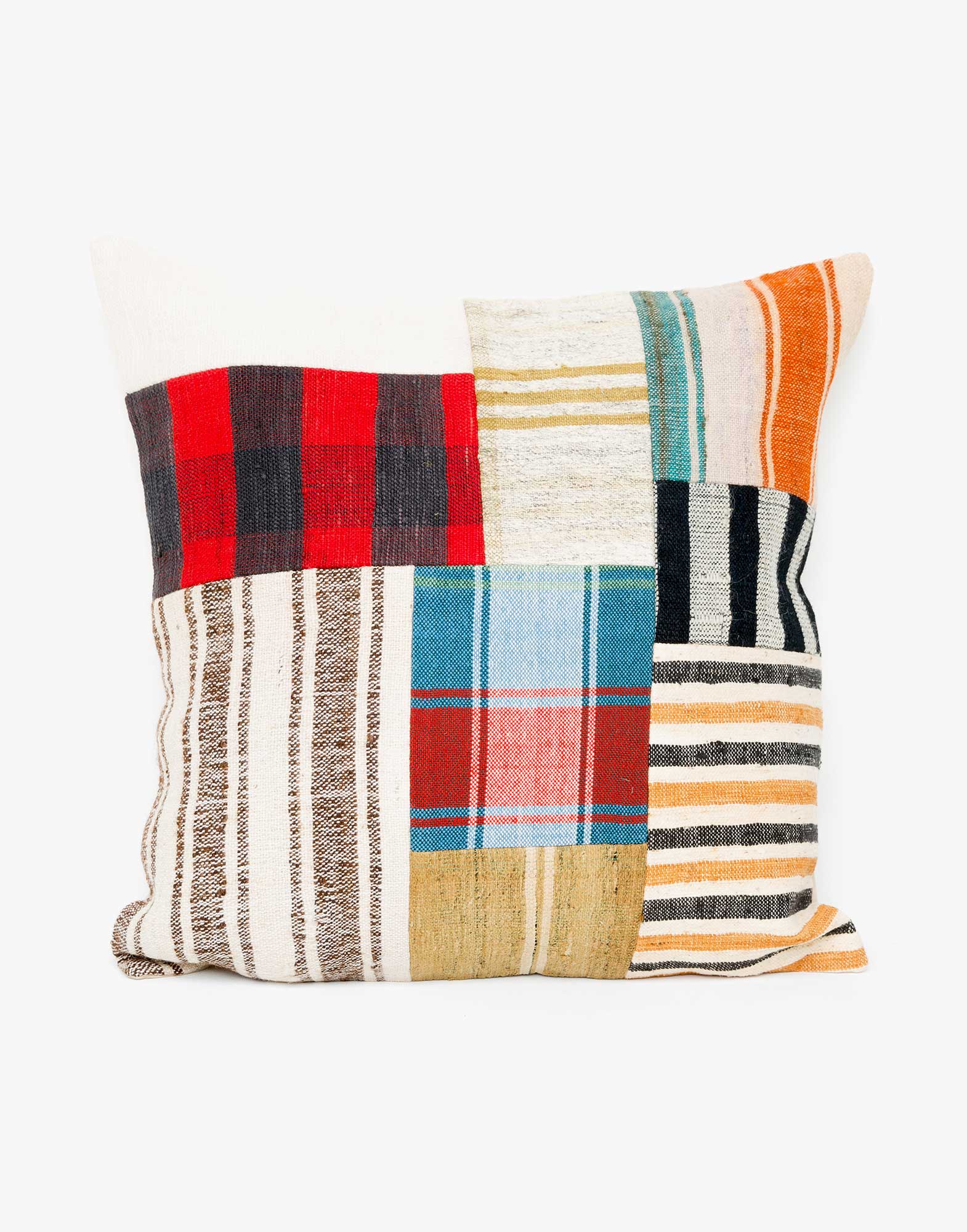 Handwoven Vintage Kilim Patchwork Pillow