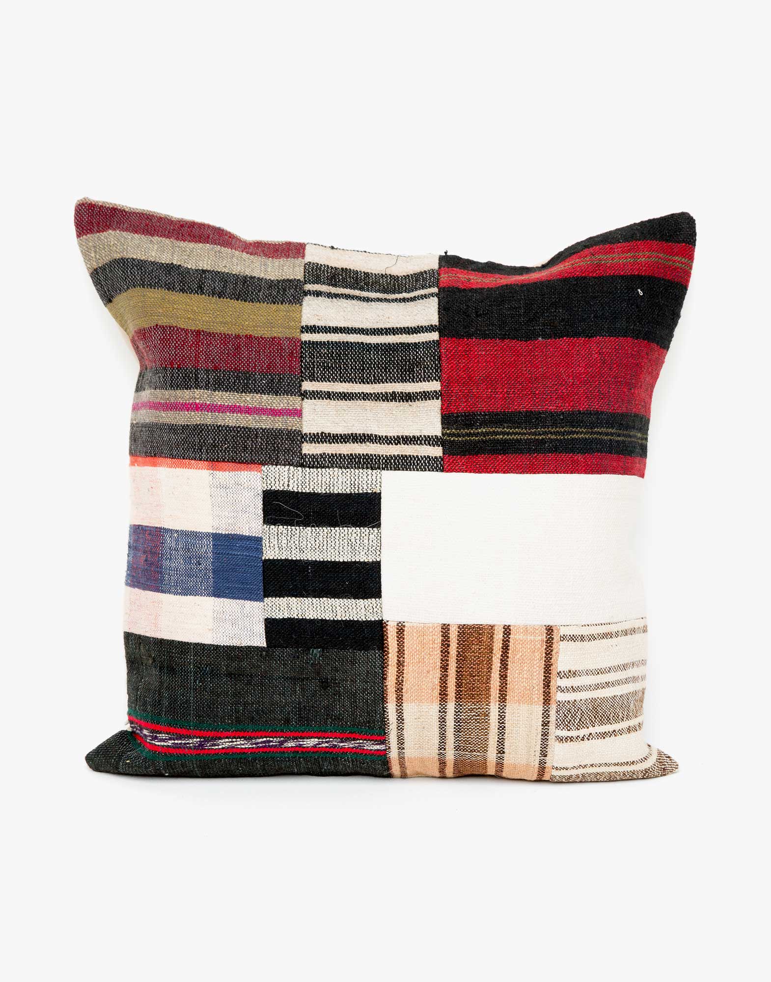 Handwoven Vintage Kilim Patchwork Pillow