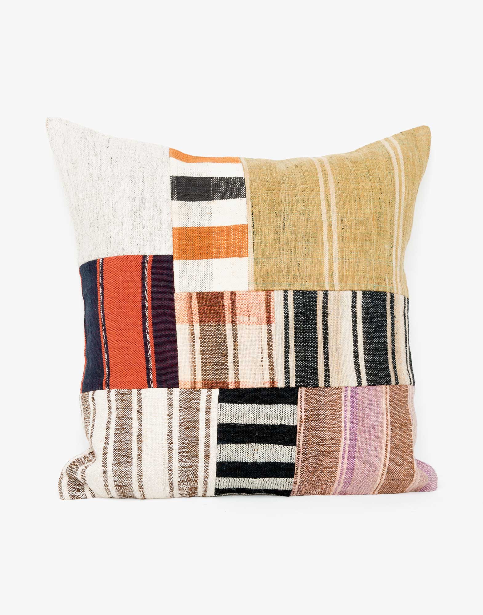 Handwoven Vintage Kilim Patchwork Pillow