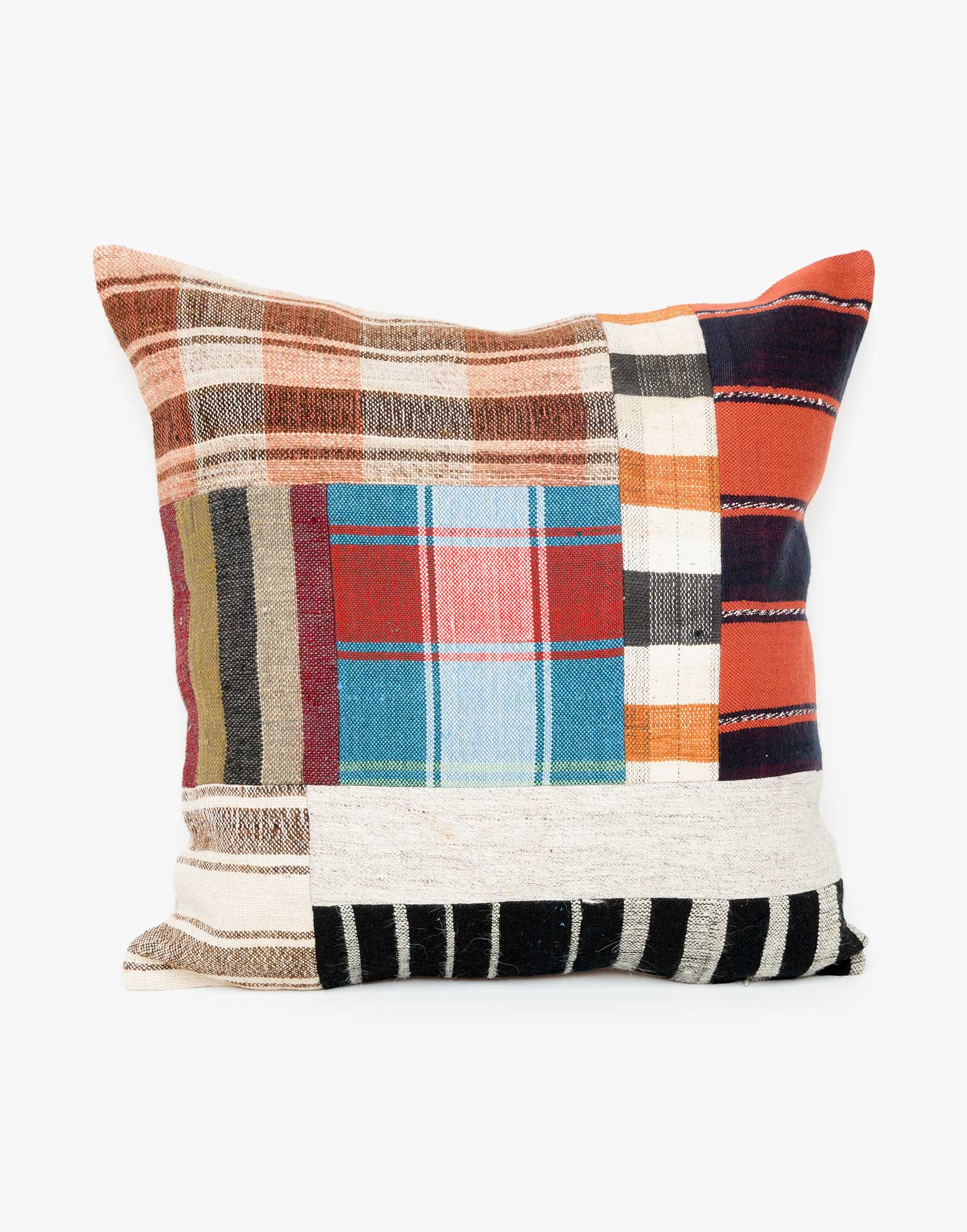 Handwoven Vintage Kilim Patchwork Pillow