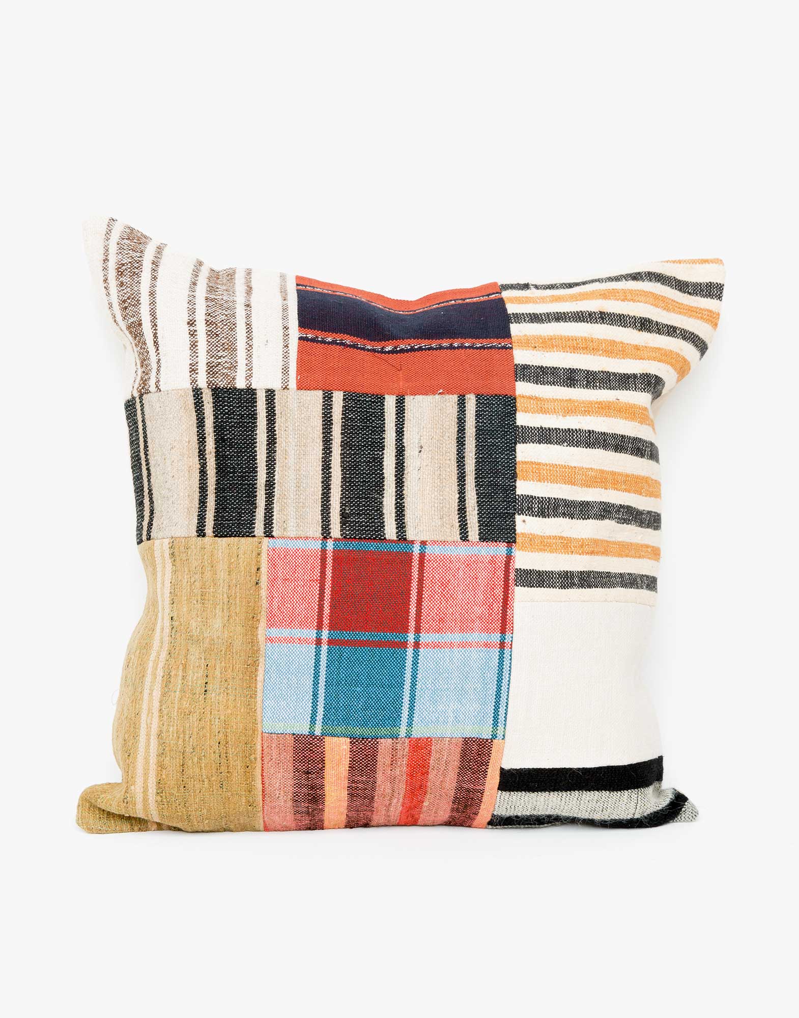 Handwoven Vintage Kilim Patchwork Pillow