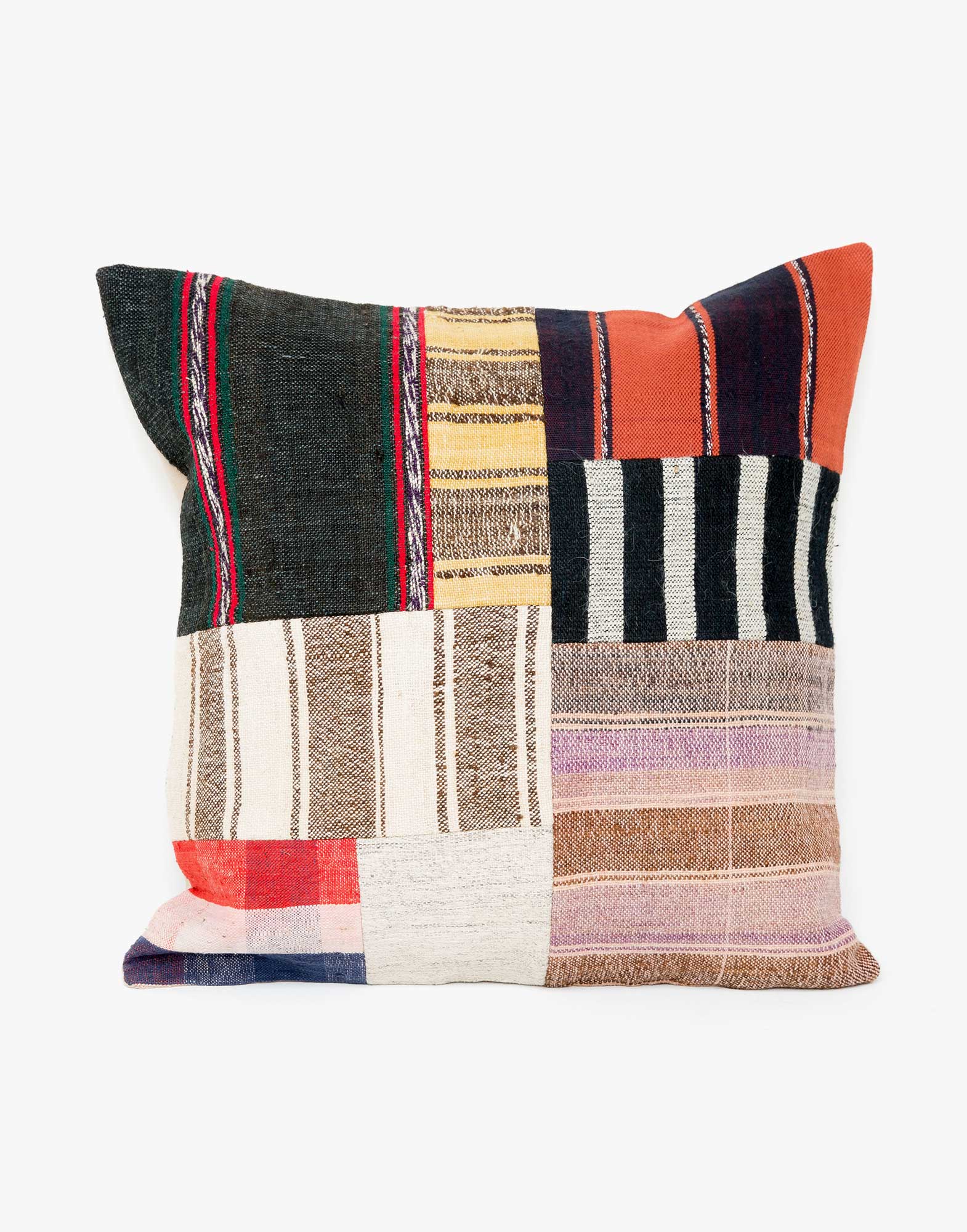 Handwoven Vintage Kilim Patchwork Pillow