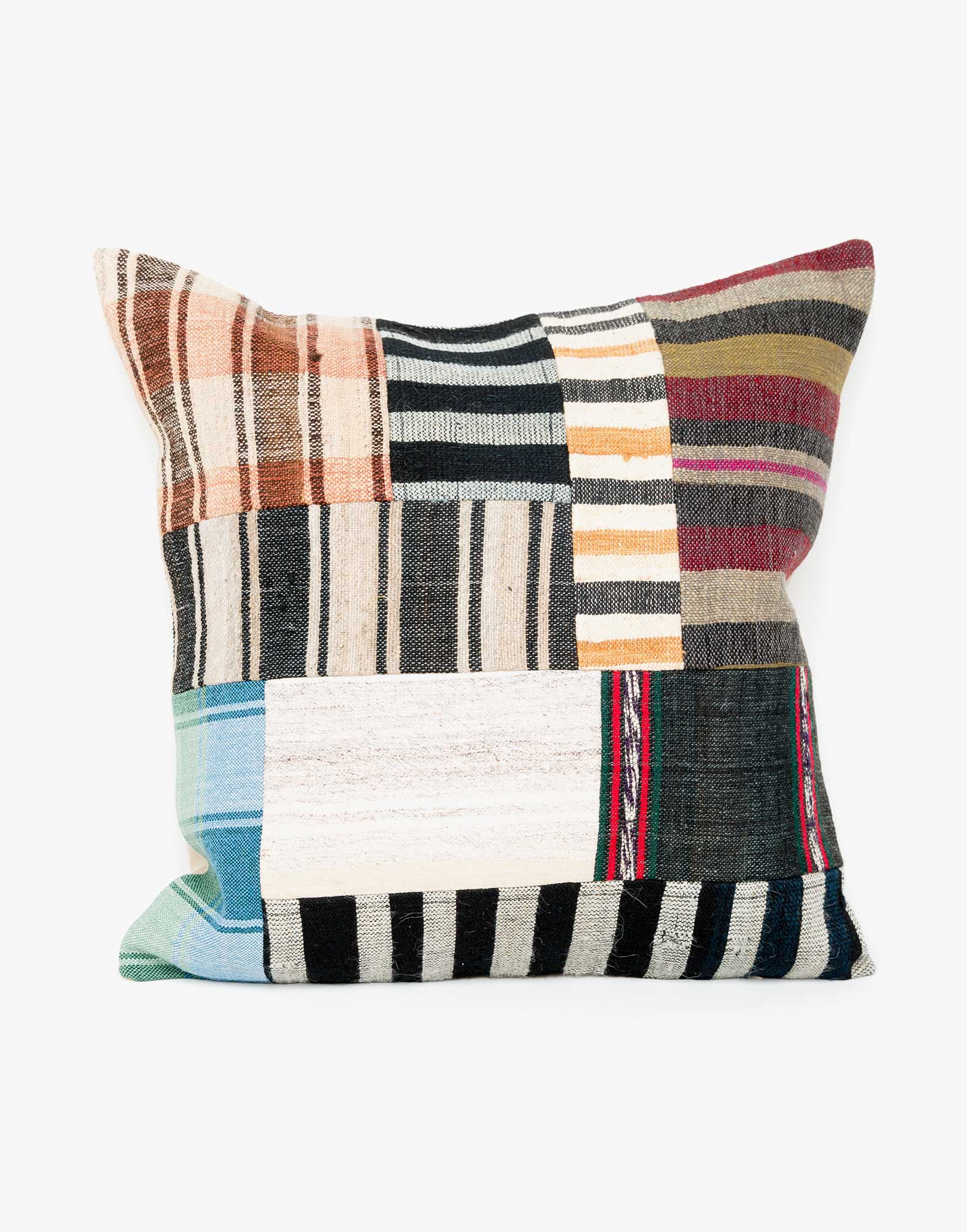 Handwoven Vintage Kilim Patchwork Pillow