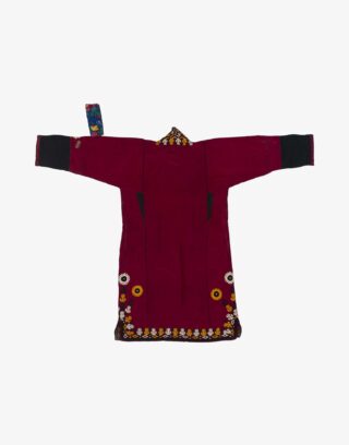 Central Asian Turcoman Silk And Cotton Kaftan Robe