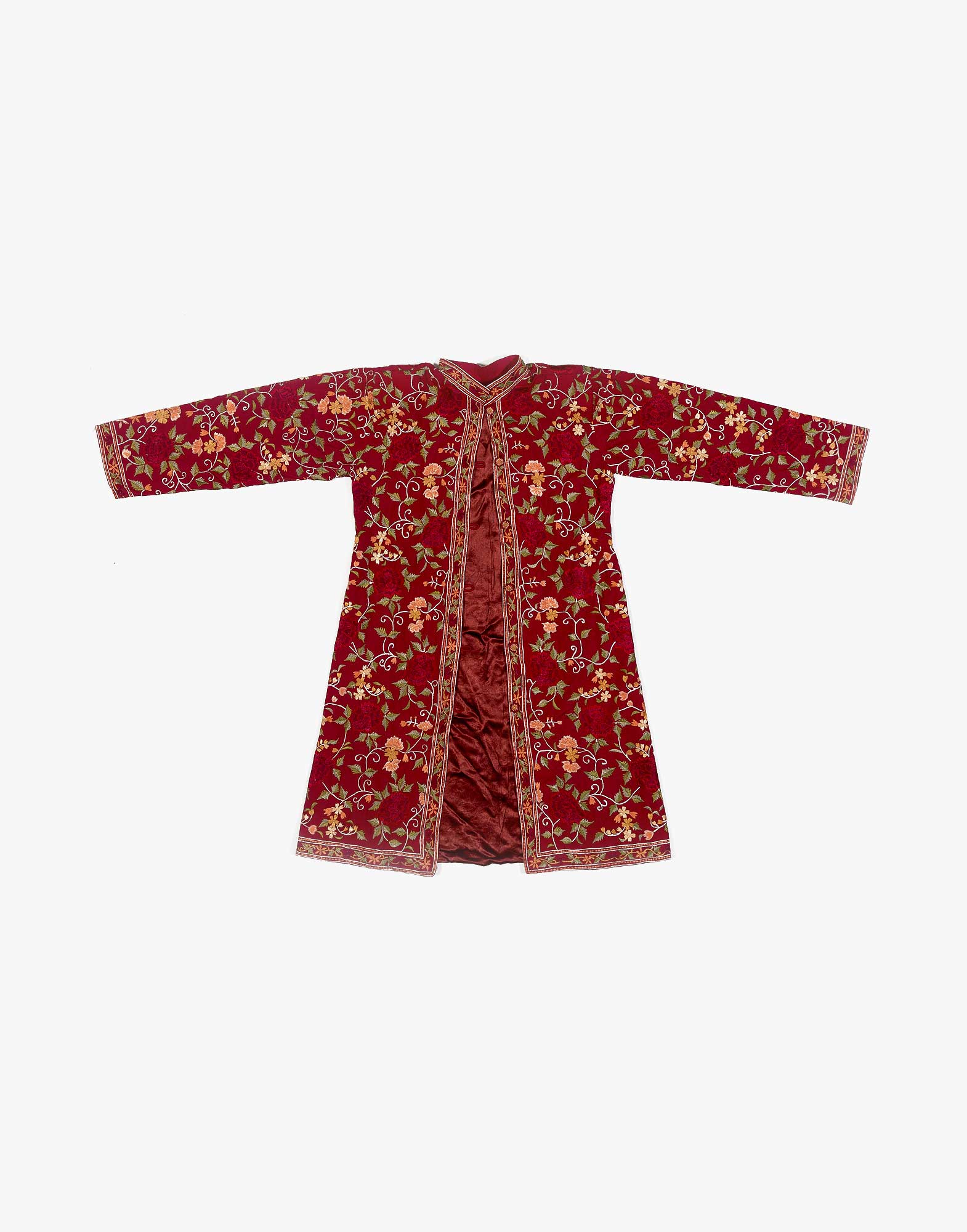 Central Asian Turcoman Silk And Cotton Kaftan Robe