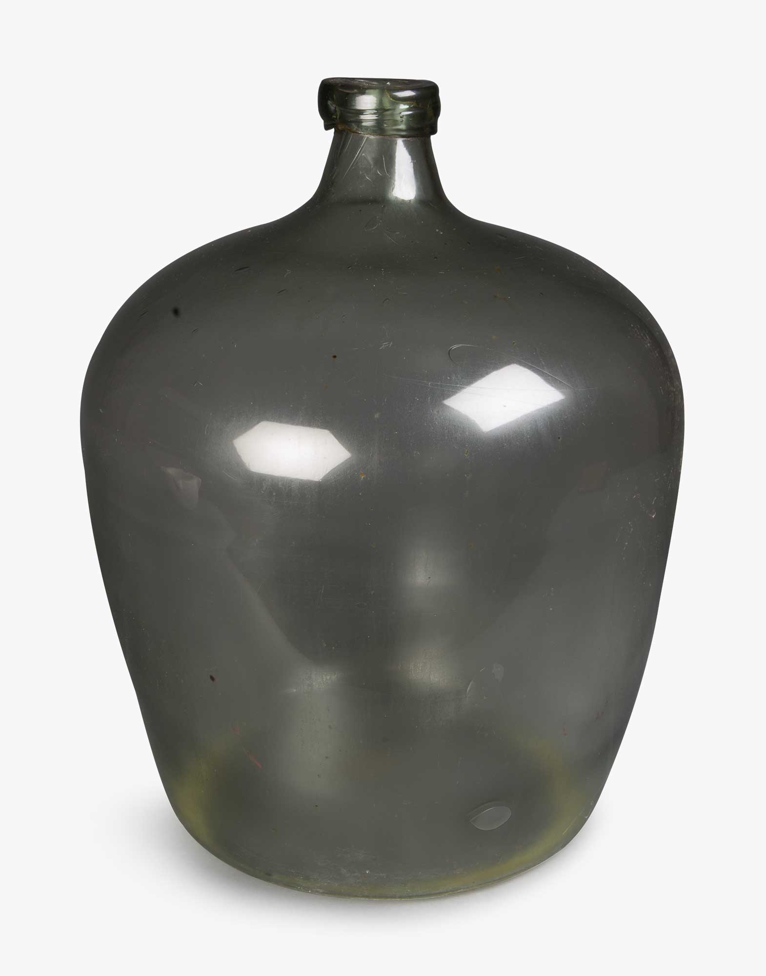 Antique Glass Olive Oil Bottle