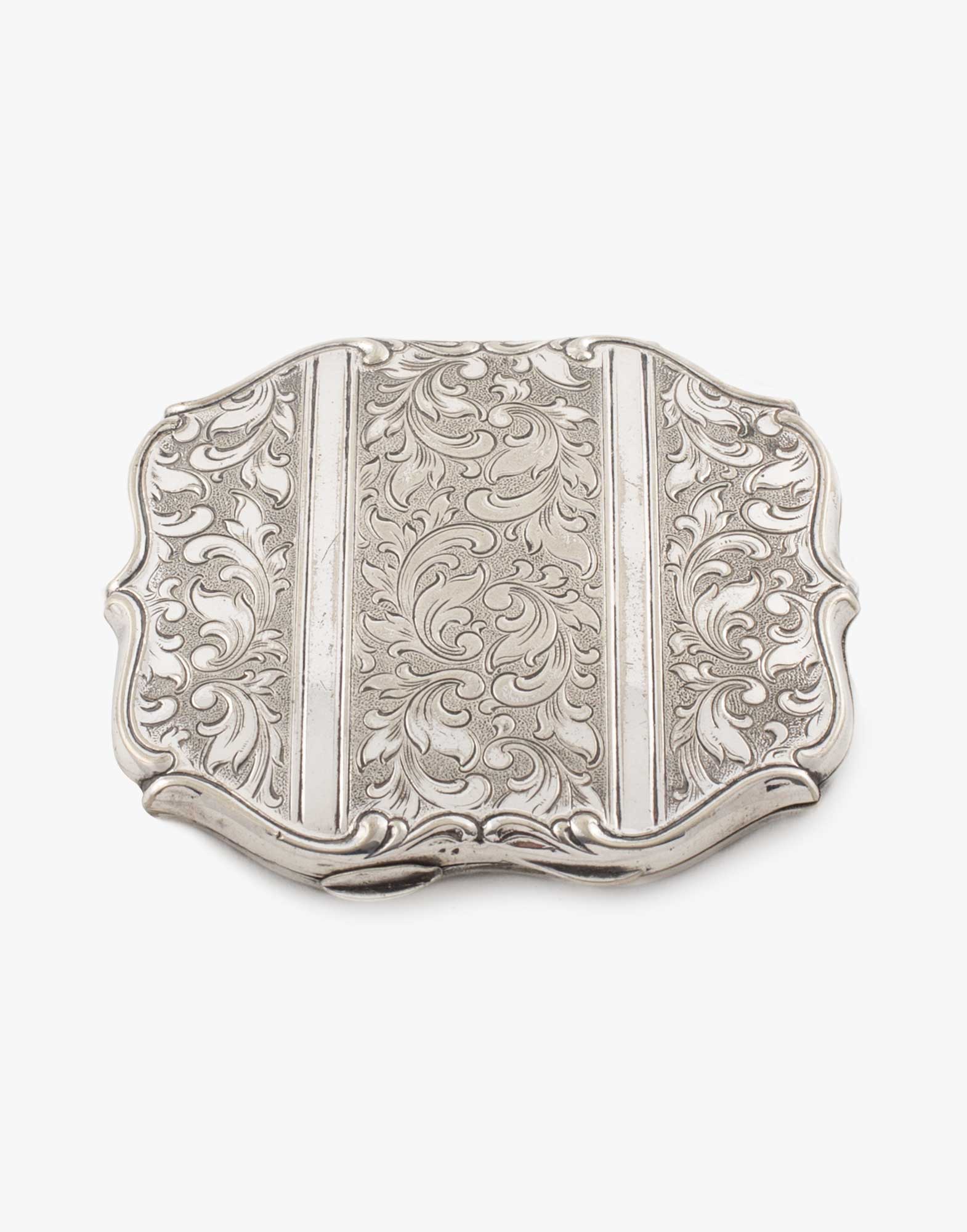 Antique Silver Poudrier Compact