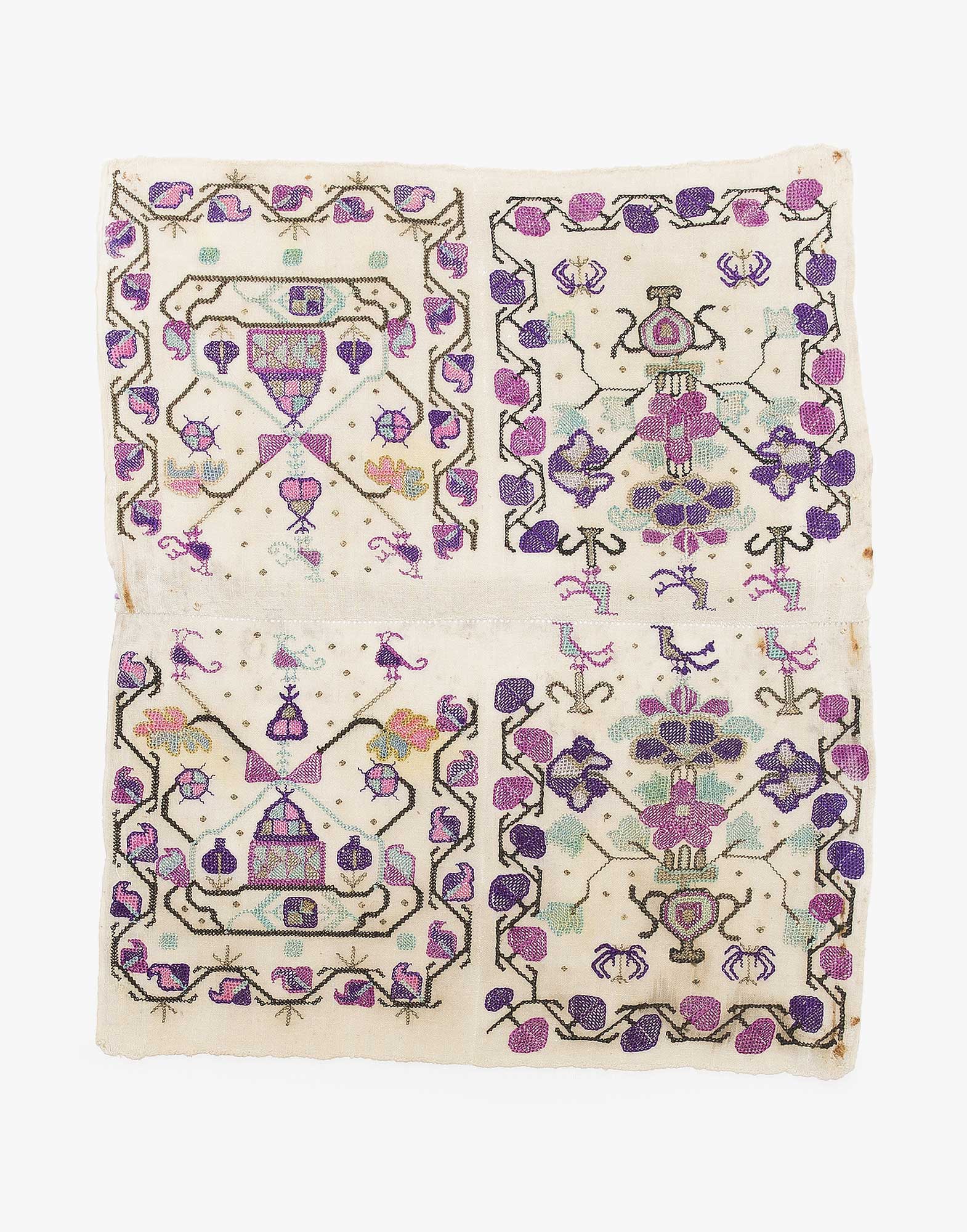 Ottoman Embroidered Makrama Hand Towel