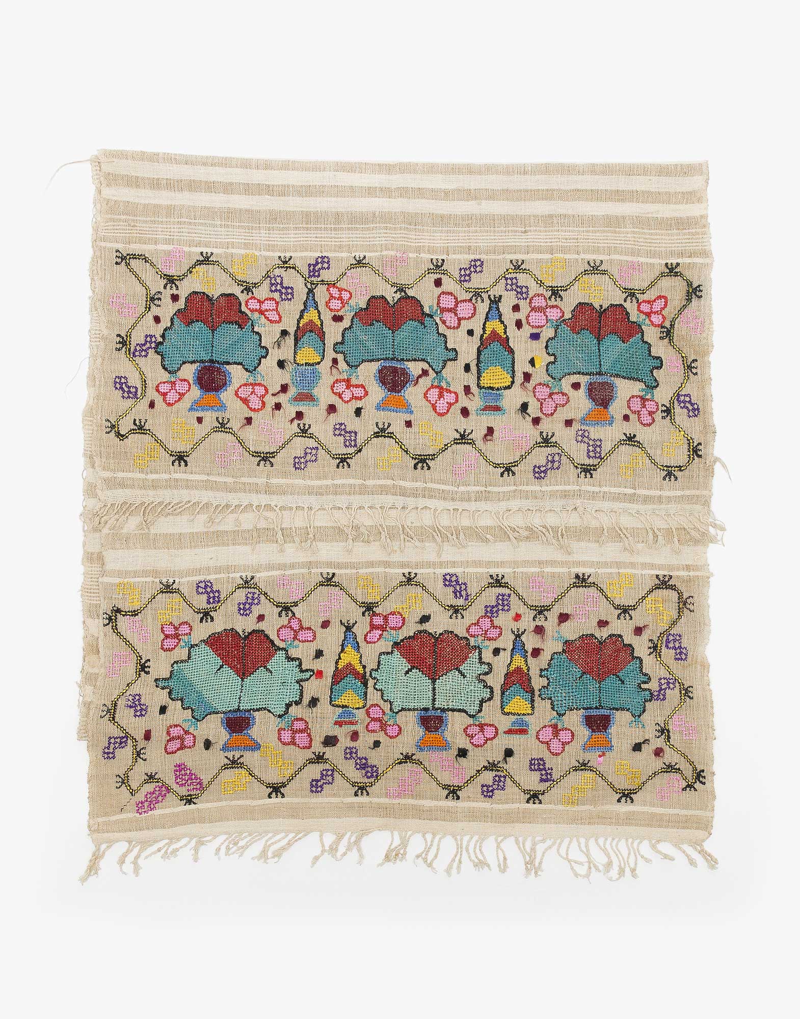 Ottoman Embroidered Makrama Hand Towel