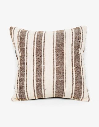 Handwoven Vintage Kilim and Ikat Patchwork Pillow