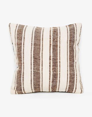 Handwoven Vintage Kilim and Ikat Patchwork Pillow