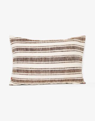 Handwoven Vintage Kilim and Ikat Patchwork Pillow