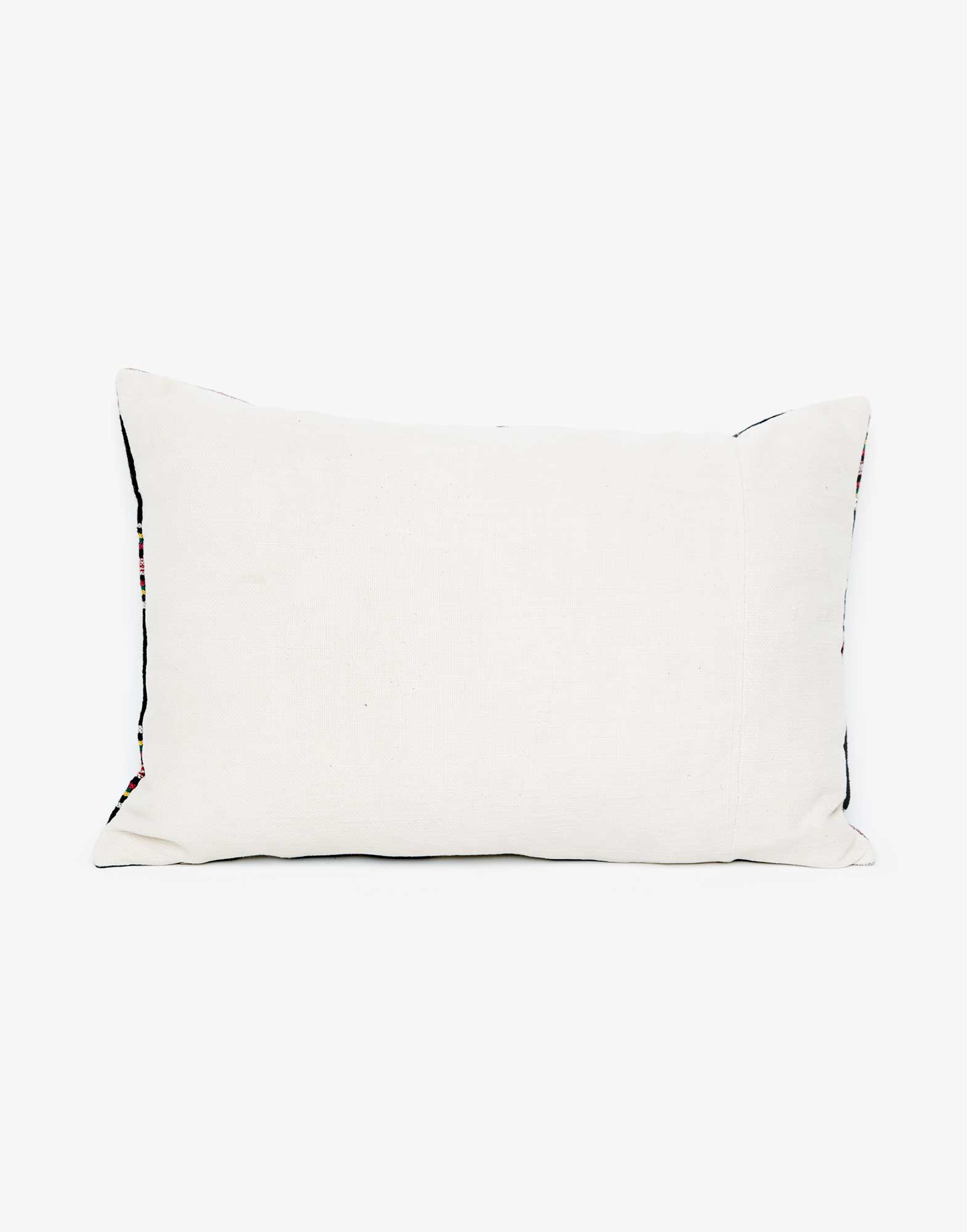 Handwoven Vintage Kilim and Ikat Patchwork Pillow