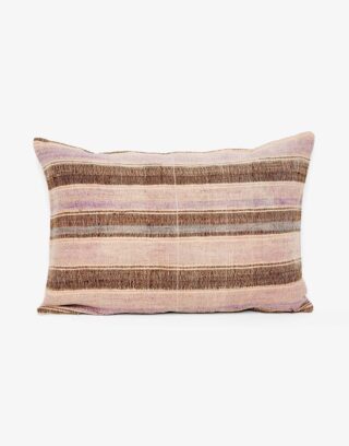 Handwoven Vintage Kilim and Ikat Patchwork Pillow