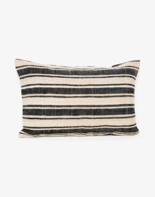 Handwoven Vintage Kilim and Ikat Patchwork Pillow