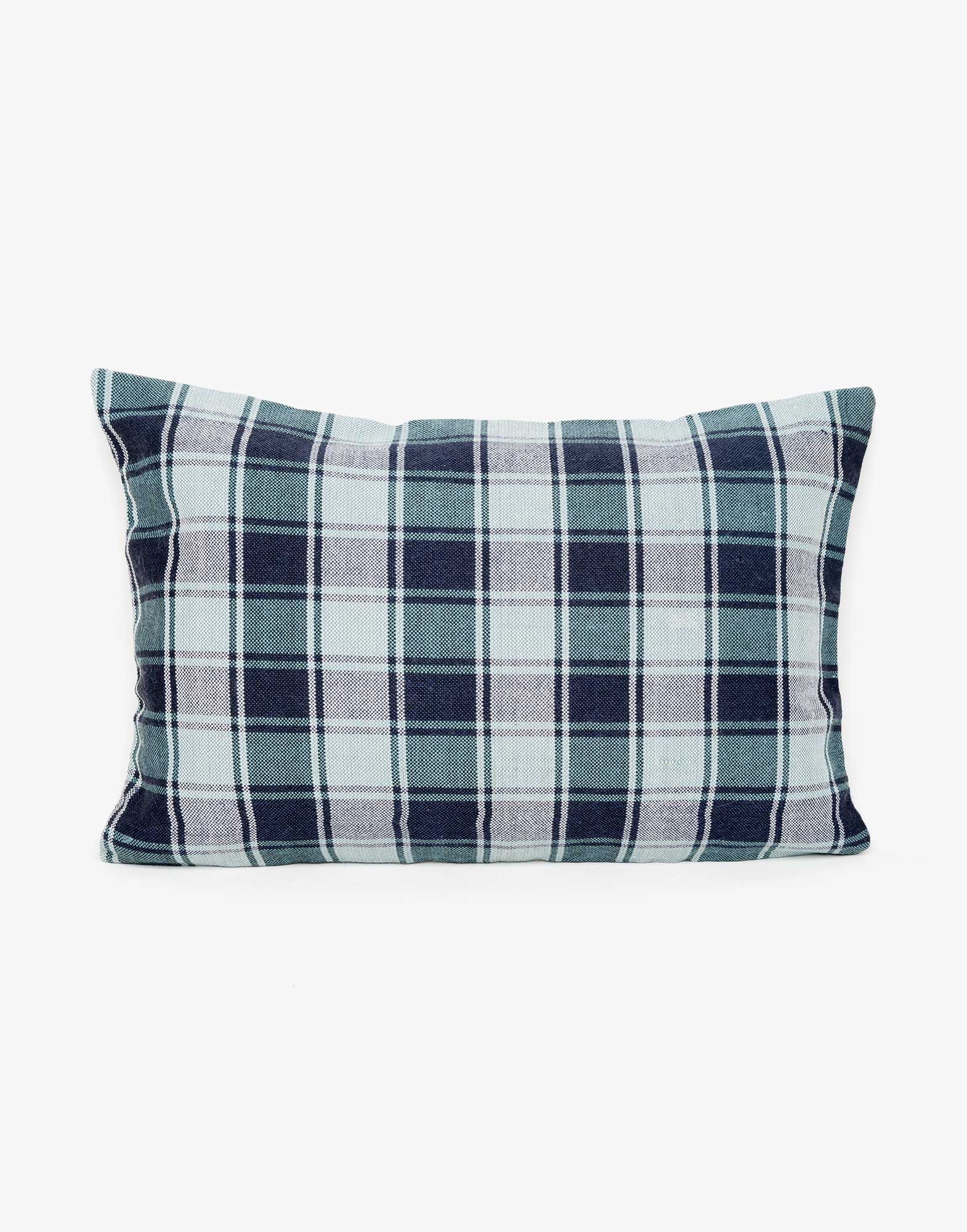 Handwoven Vintage Kilim and Ikat Patchwork Pillow