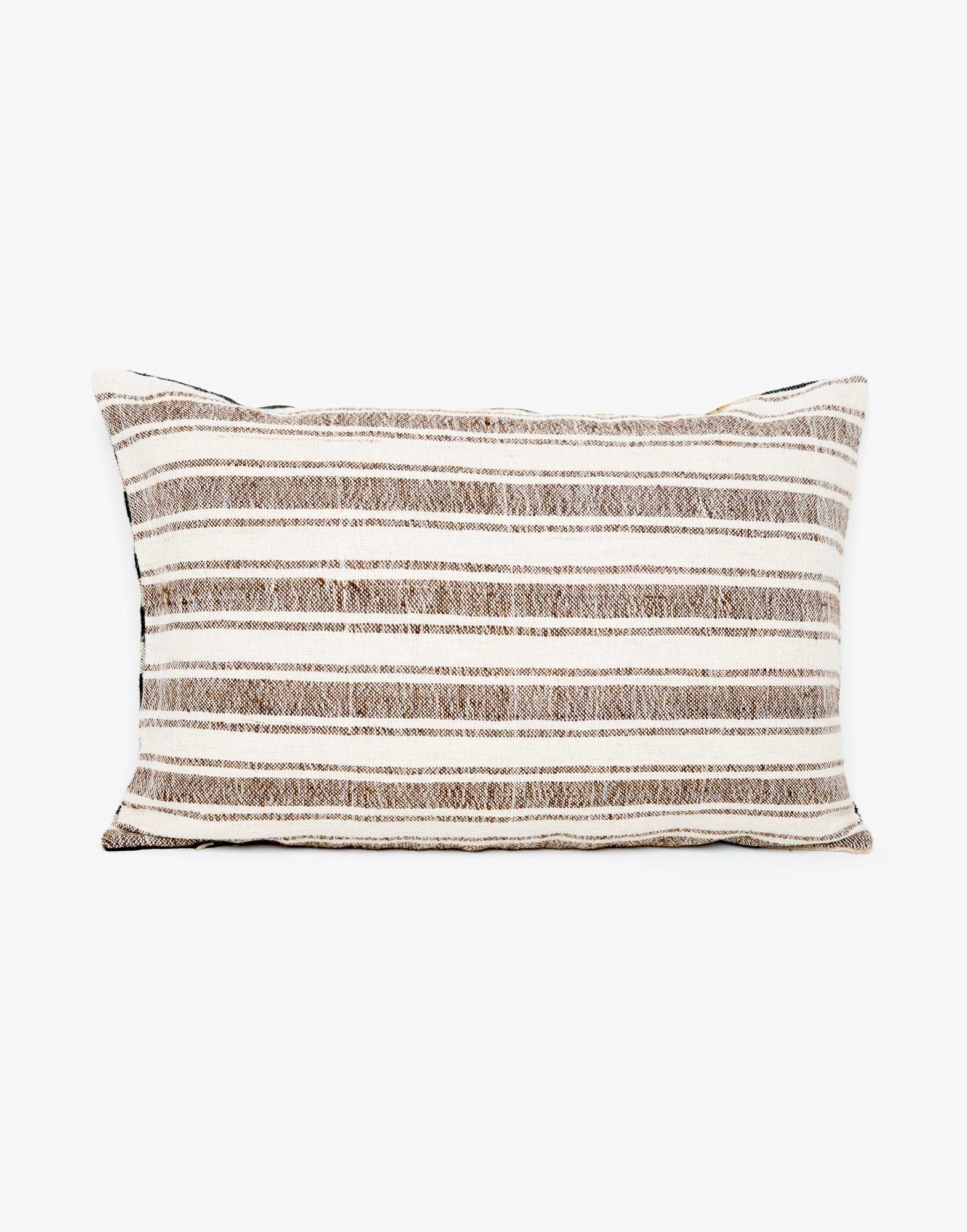 Handwoven Vintage Kilim and Ikat Patchwork Pillow