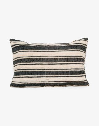 Handwoven Vintage Kilim and Ikat Patchwork Pillow