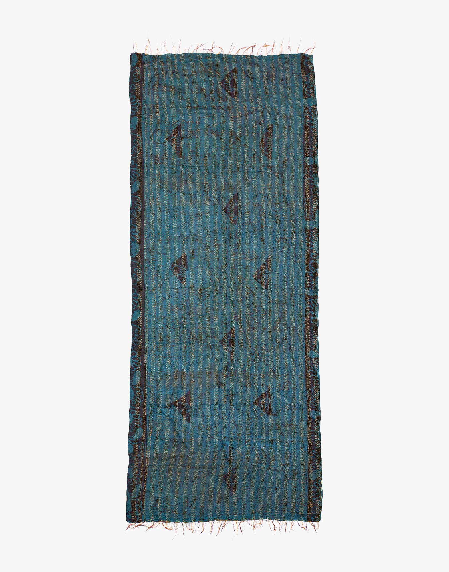 Vintage Colorful West Bengal Kantha Embroidery