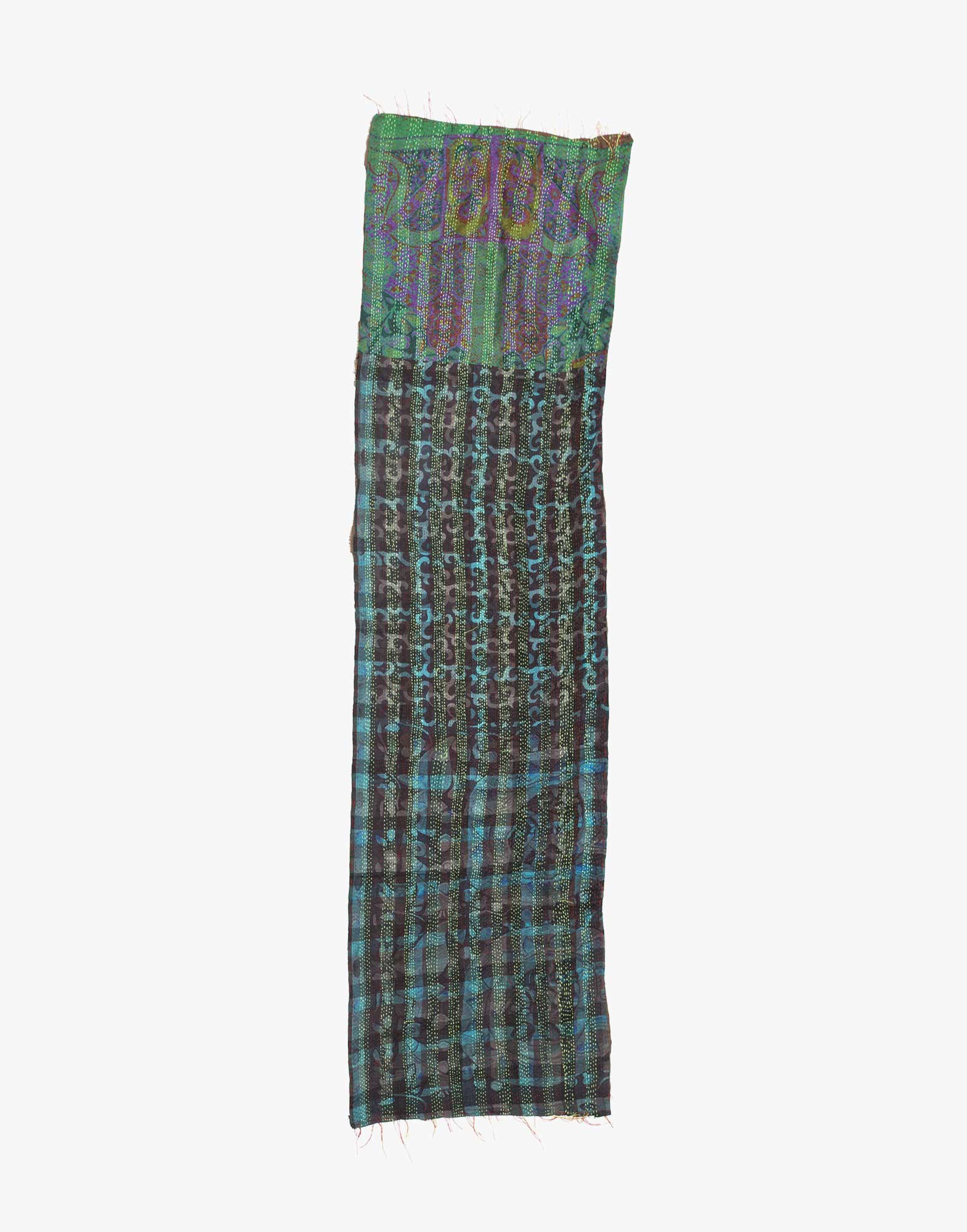 Vintage Colorful West Bengal Kantha Embroidery