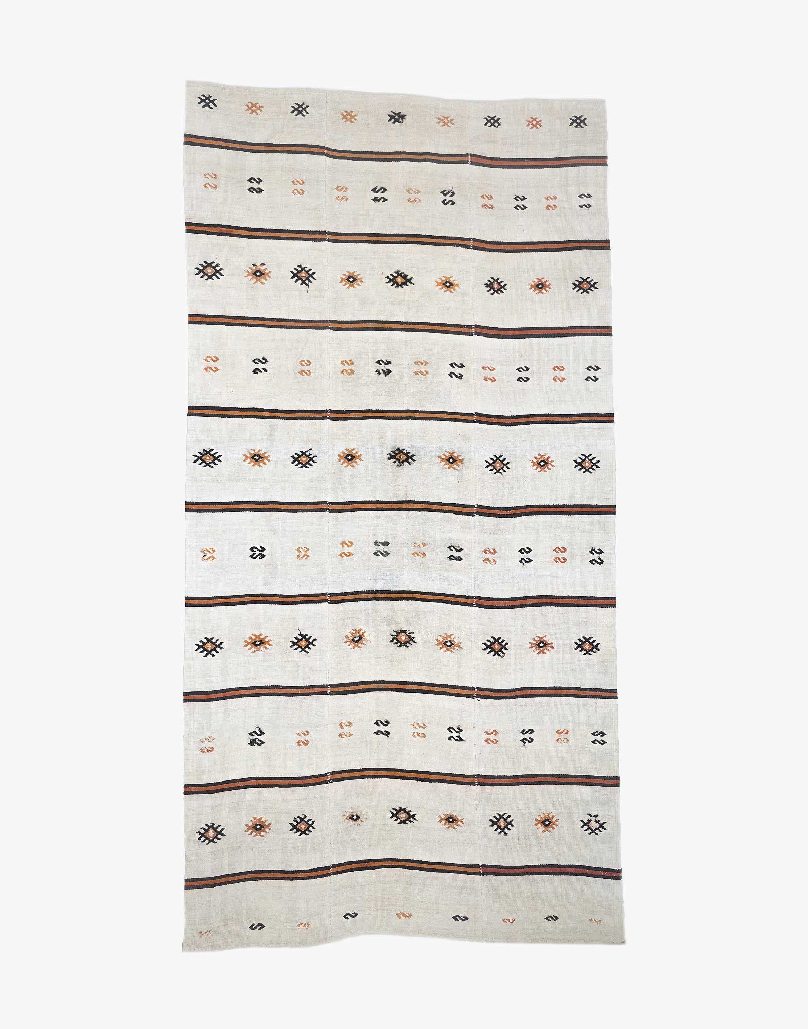 Vintage Turkish Hemp Flatweave Kilim Rug