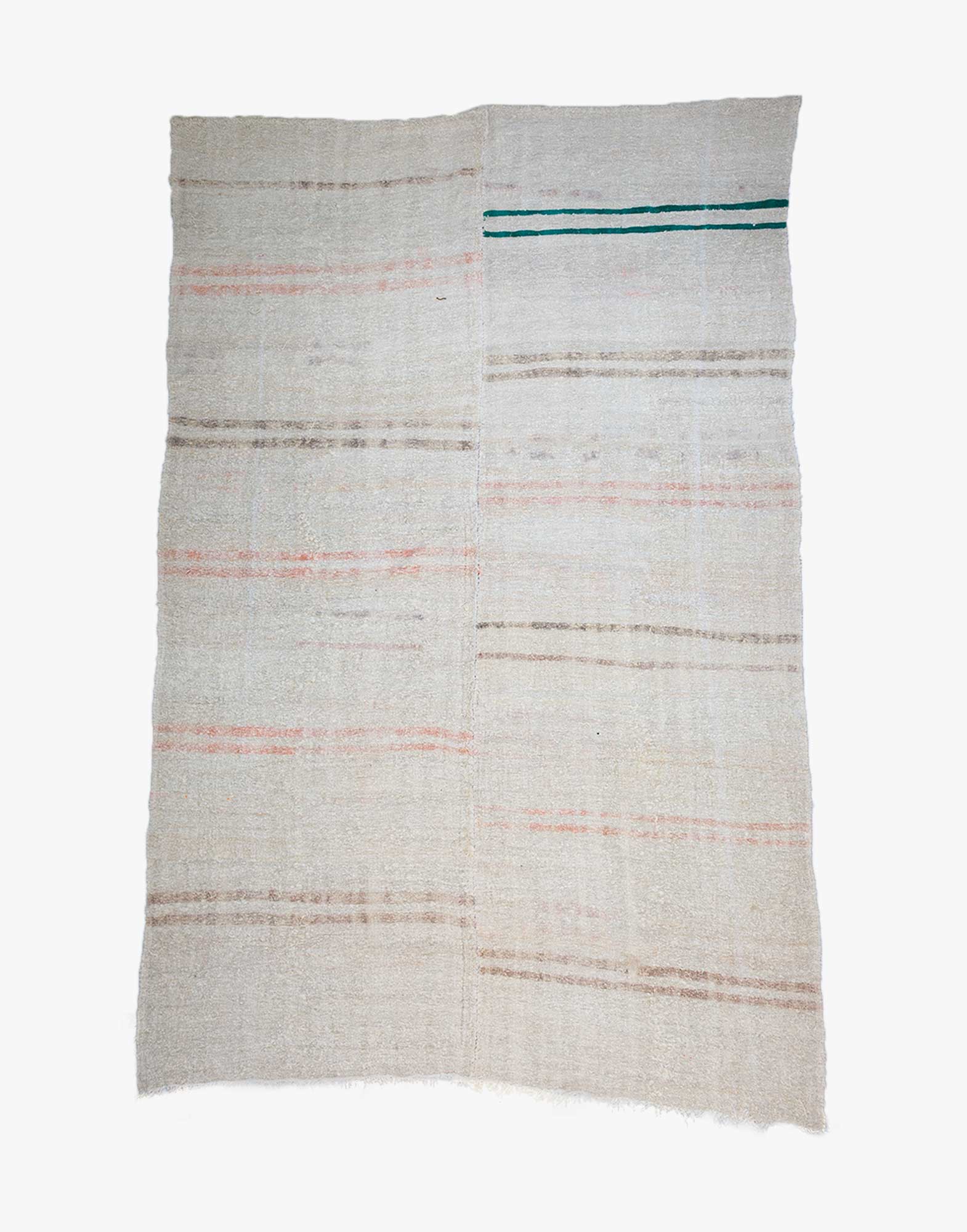Vintage Turkish Hemp Flatweave Kilim Rug